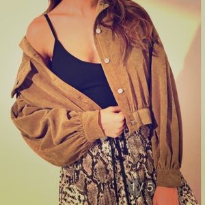 ⚡️Drop Shoulder Button Up Corduroy Jacket
